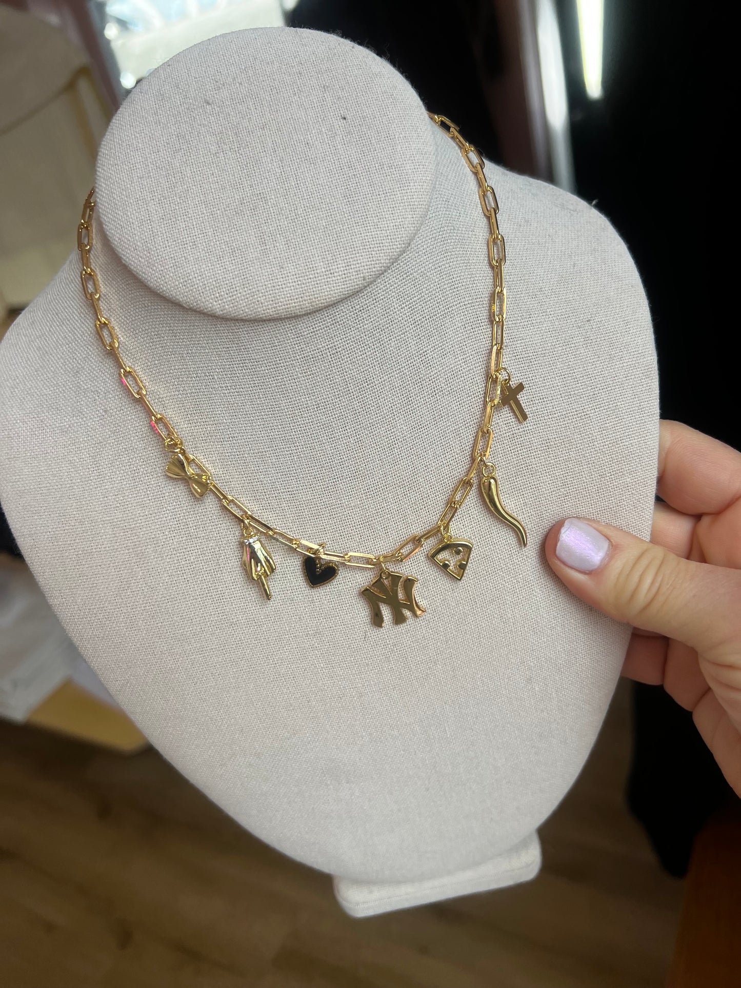 Fuggedaboudit Charm Necklace