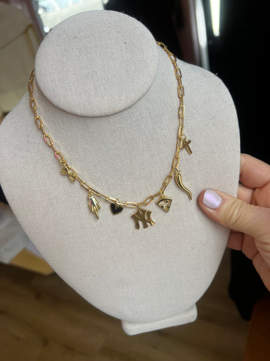 Fuggedaboudit Charm Necklace
