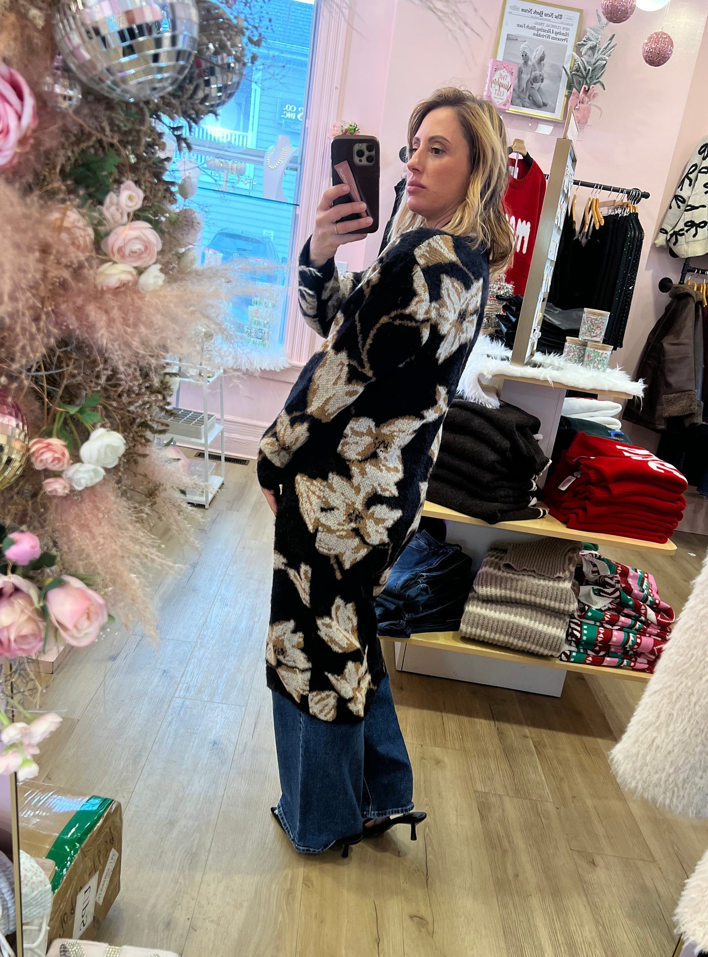 Emory Floral Open Cardigan