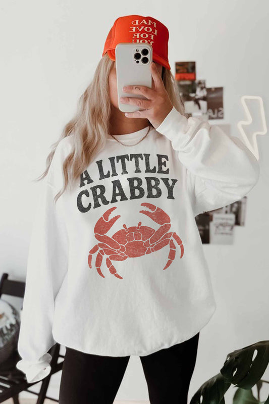 A LITTLE CRABBY OVERSIZED SWEATSHIRT