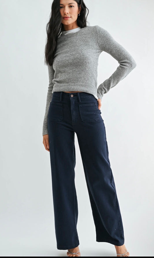 Tate Navy Patch Pocket Trousers