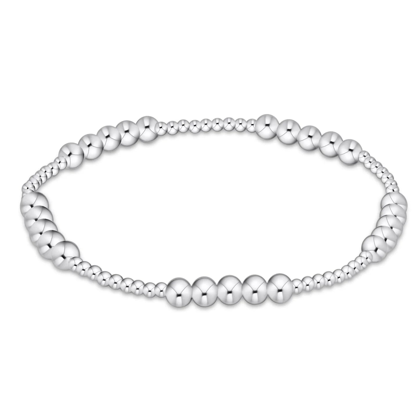 enewton classic blissful pattern 2mm bead bracelet- 4mm sterling