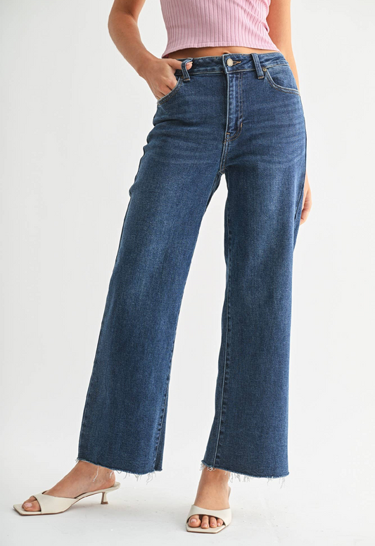 Maggie Slim Wide Leg Denim - NEW COLOR