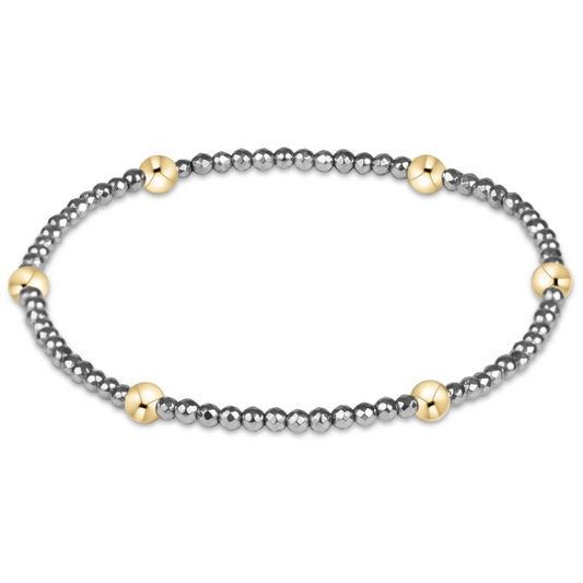 Presence silver faceted hematite 2mm