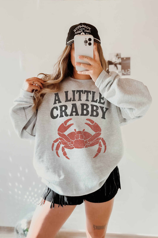 A LITTLE CRABBY OVERSIZED SWEATSHIRT