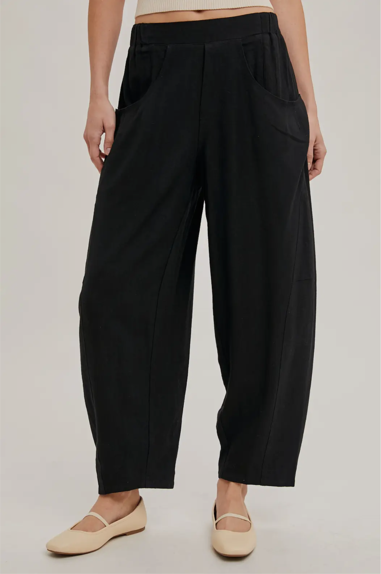 The Drift Linen Barrel Pant