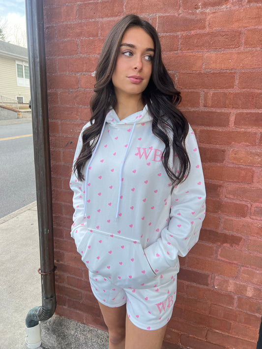 WB Ditsy Heart Hoodie