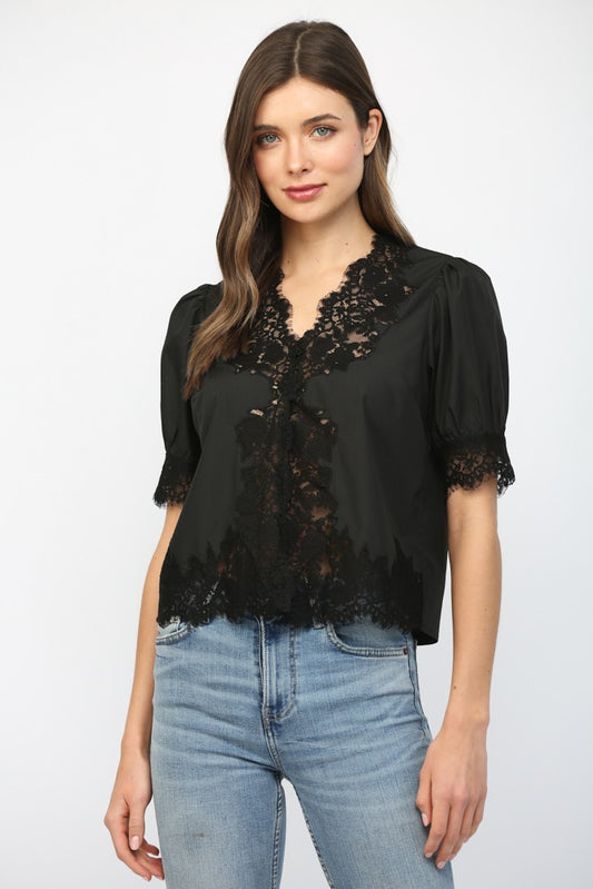 Lace Effect Blouse