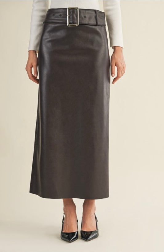Coco Faux Leather Skirt ONE LEFT