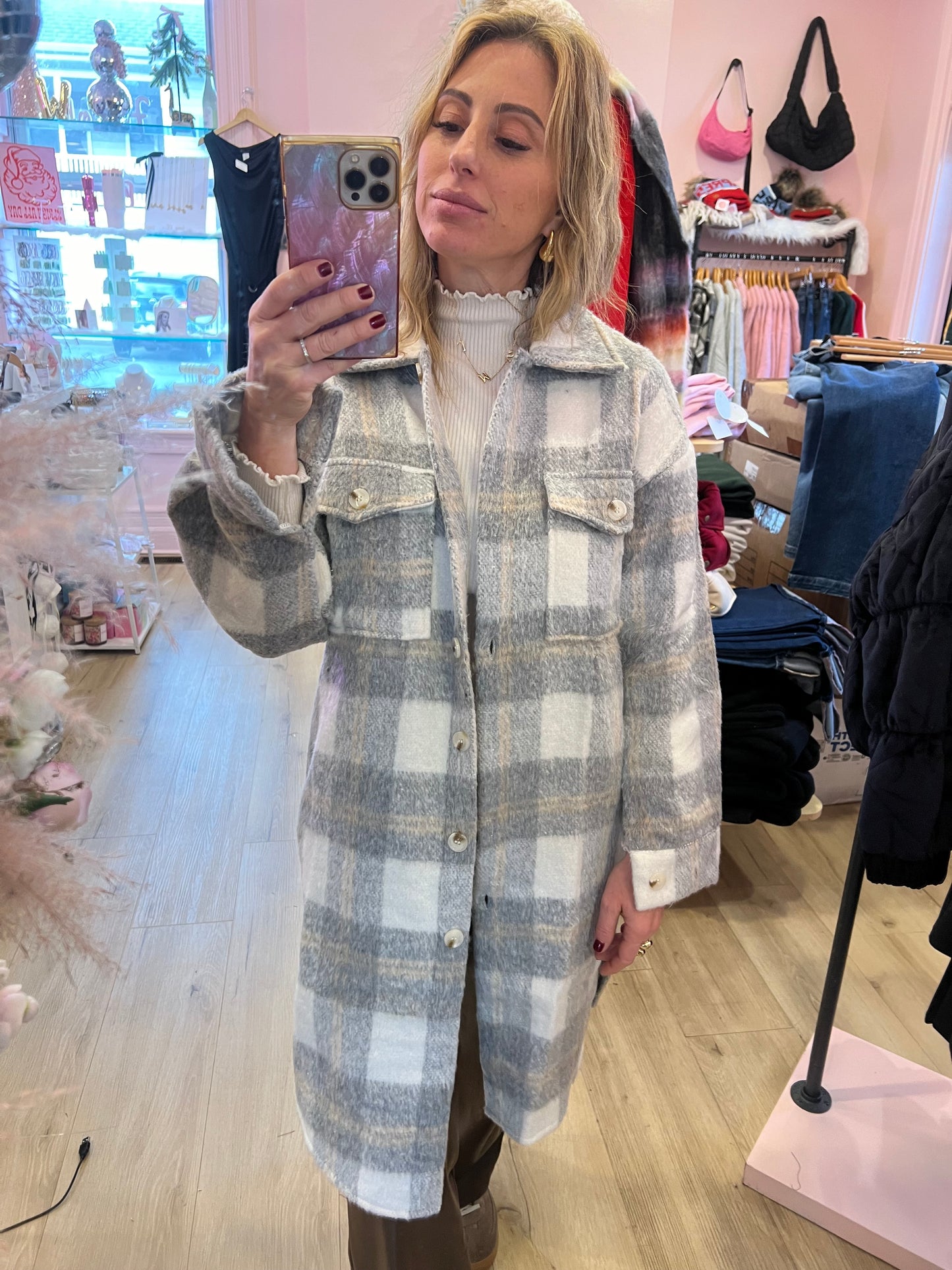 Eve Long Flannel Coat