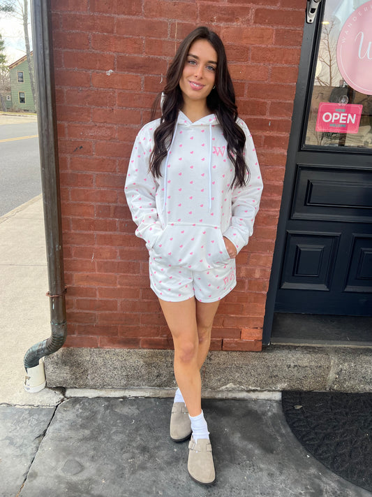 WB Ditsy Heart Hoodie