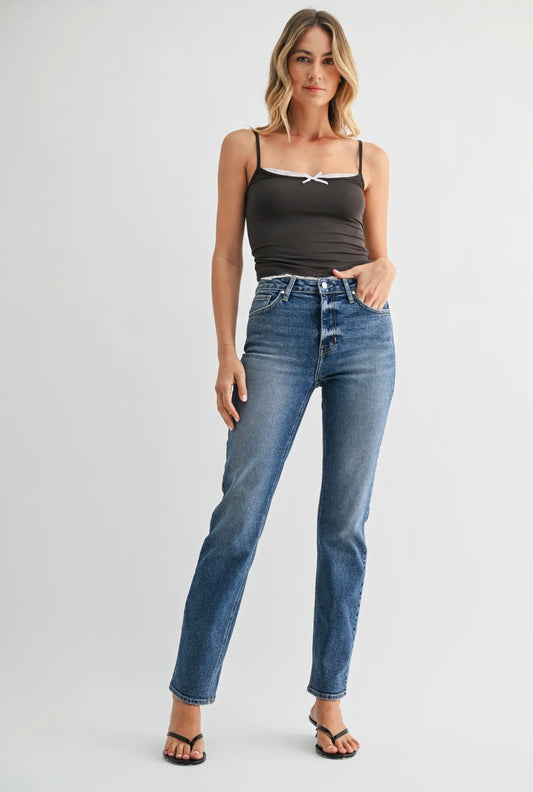 The Meg Stovepipe Mid-Rise Denim