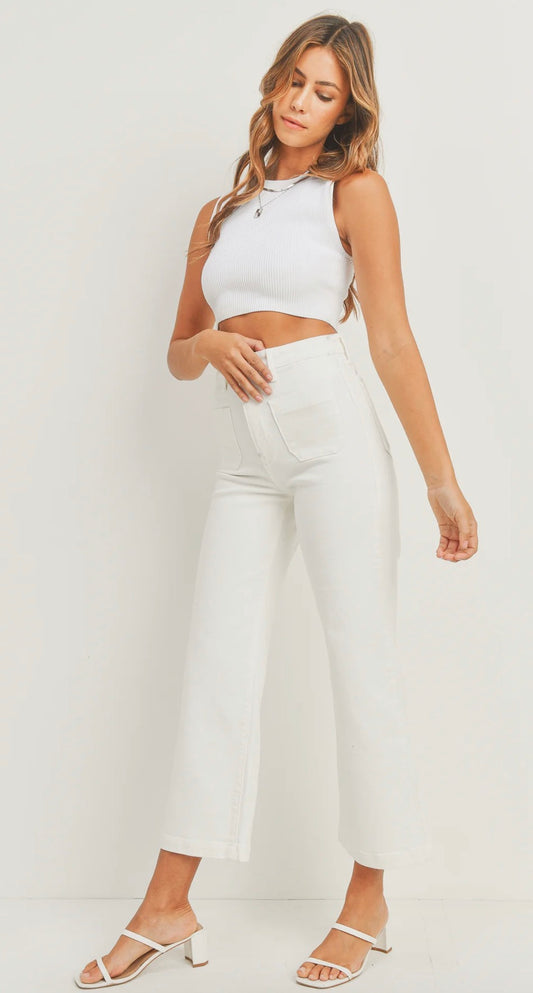 Milky White Patch Pocket Denim (Pre-Order) Arrival 4/8