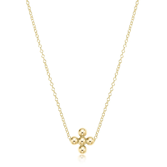 enewton classic “beaded signature cross” necklace