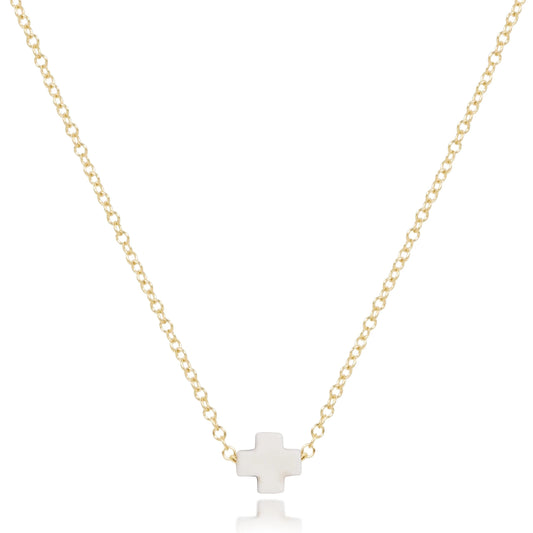 enewton “signature cross” necklace (off-white)