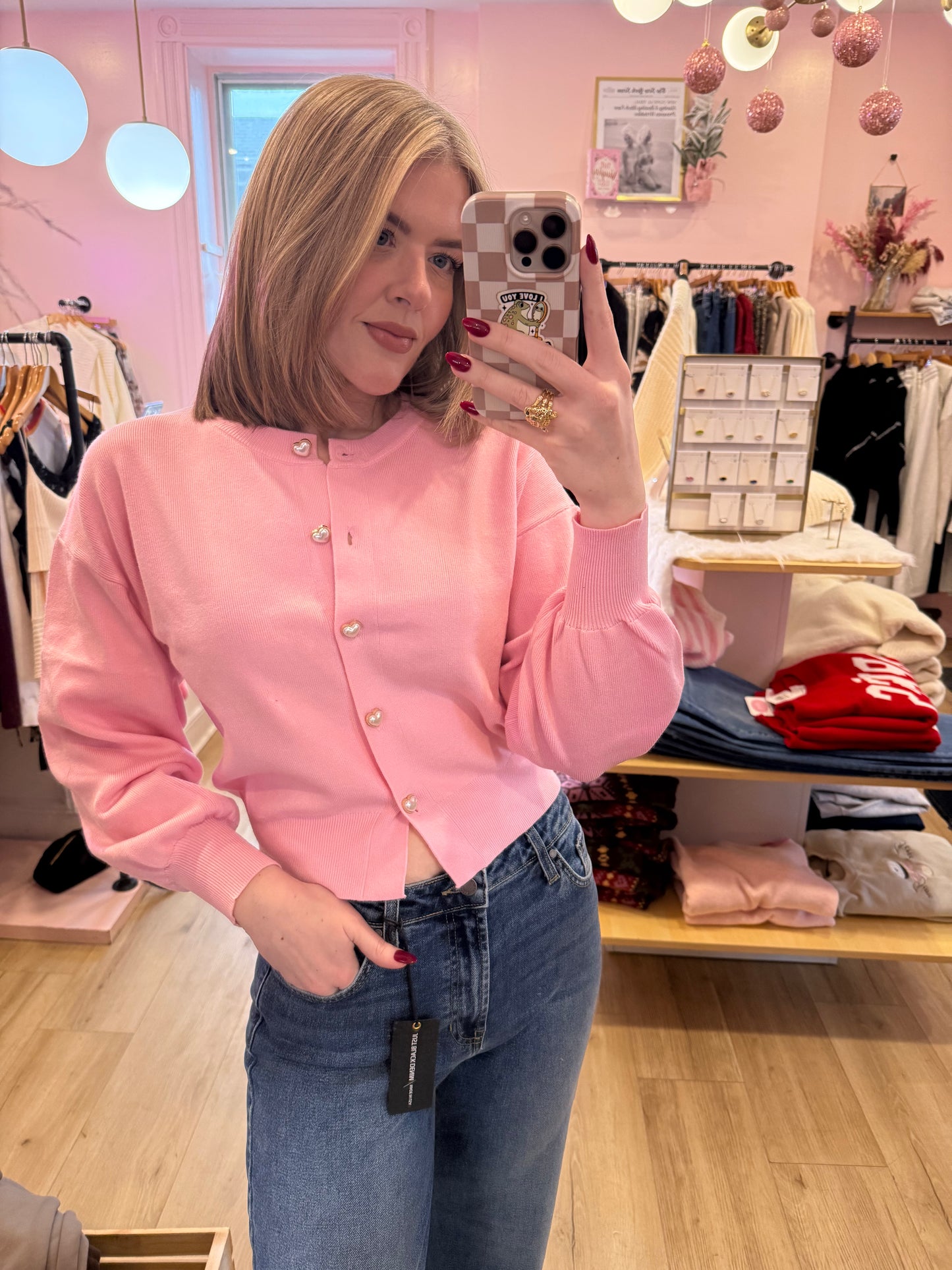 Life is Better in Pink Cardigan