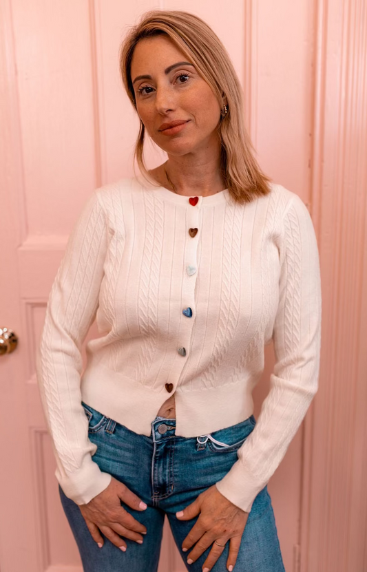 Rainbow Hearts Cardigan