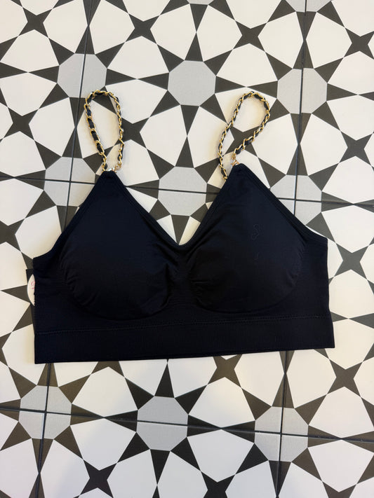 Strap its one size bra Black Lux Chain