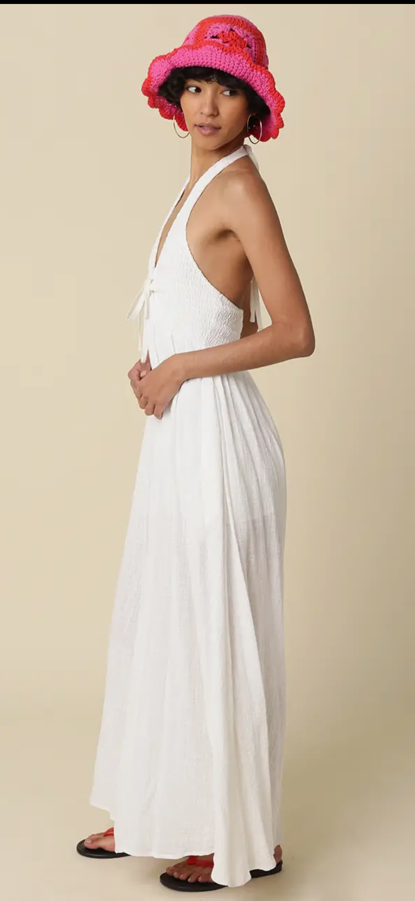 Soleil Woven Halter Maxi Dress