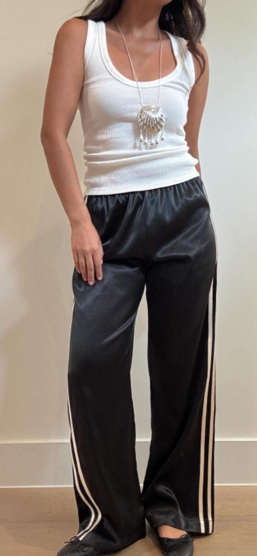 Melanie Side Stripe Satin Pants