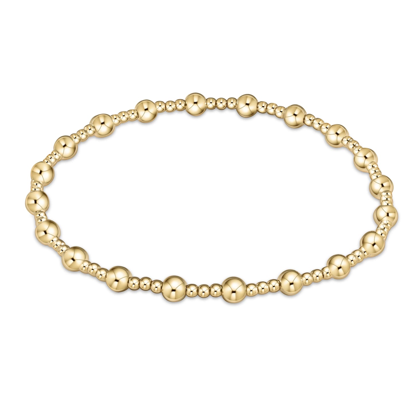 Enewton classic sincerity pattern 4mm bead bracelet - gold