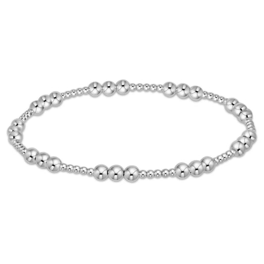 enewton classic joy pattern 4mm bead bracelet - sterling