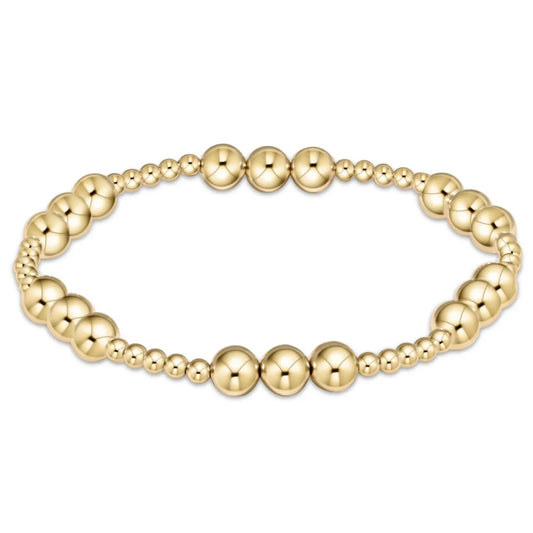 Enewton classic joy pattern bead bracelet - Gold 6mm