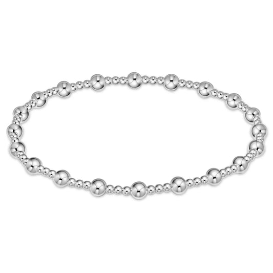 enewton classic sincerity pattern 4mm bead bracelet - sterling