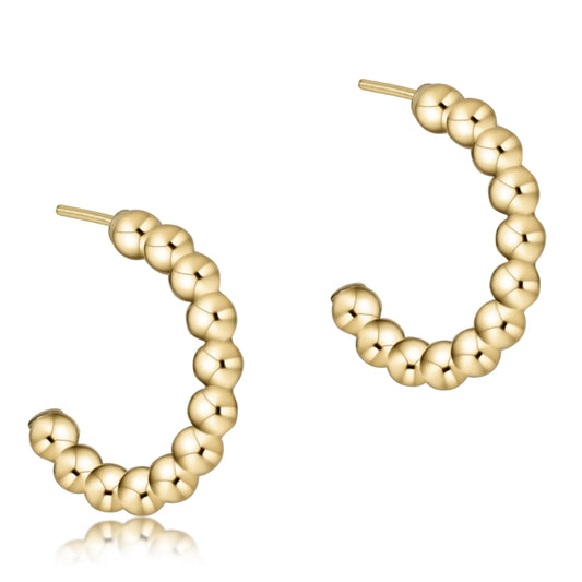 enewton beaded Classic 1' Post Hoop 4mm