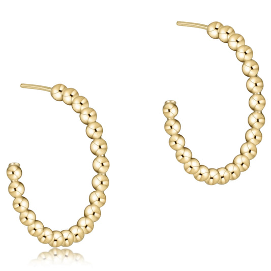 enewton Beaded Classic 1.25" Post Hoop 4mm