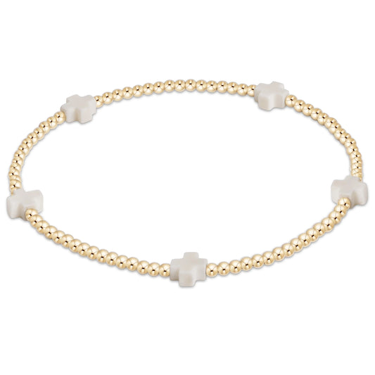 enewton signature small cross bracelet- 2mm