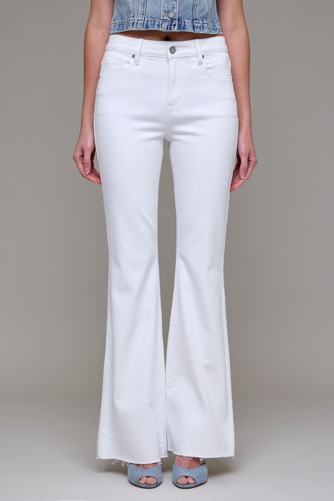 Dress to Impress White Bootcut Denim