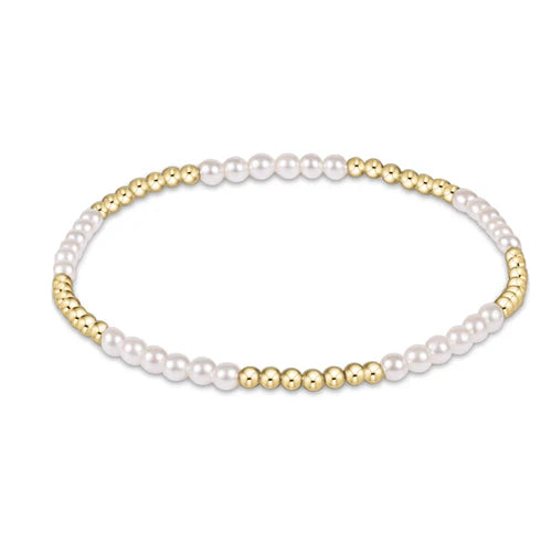 enewton classic blissful pattern bead bracelet - 3mm pearl