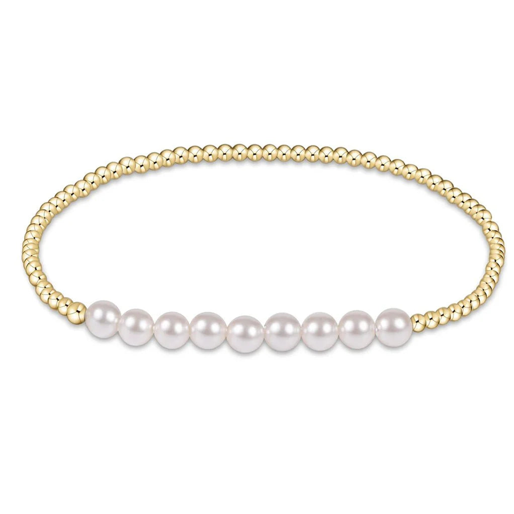 enewton classic gold beaded bliss bead bracelet- 5mm Pearl