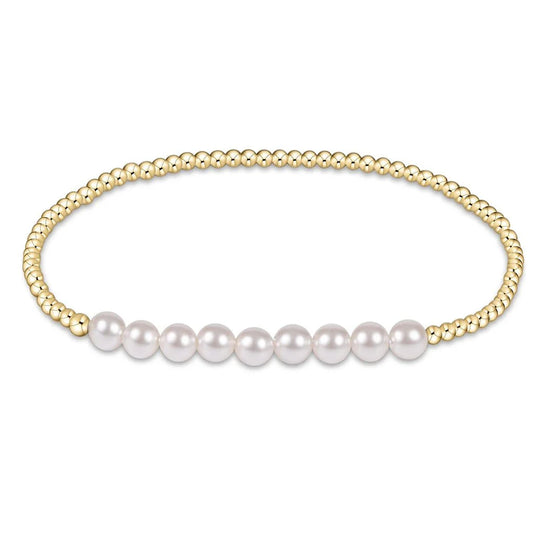 enewton classic gold beaded bliss bead bracelet- 5mm Pearl