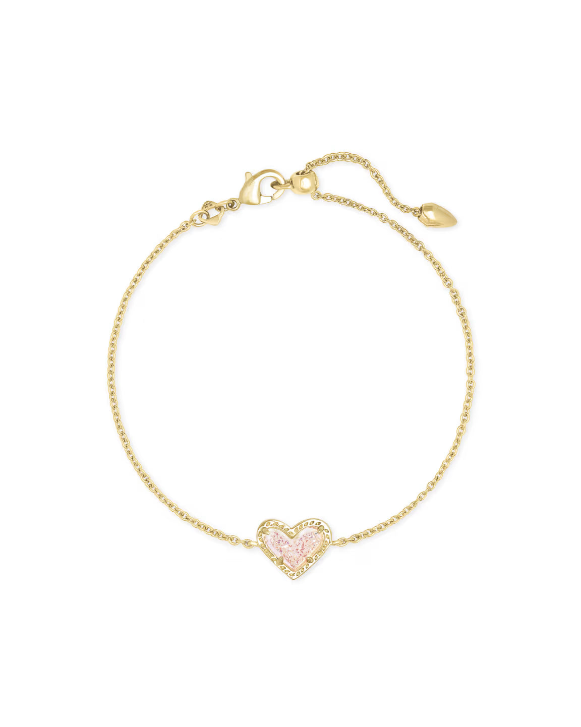 Kendra Scott- Ari Heart Bracelet Gold Rose Quartz