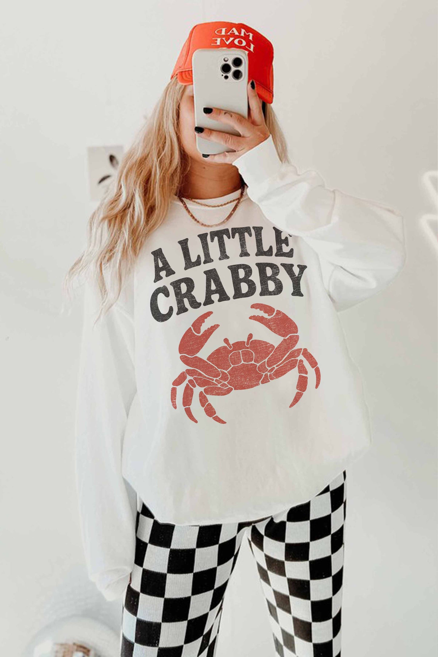 A LITTLE CRABBY OVERSIZED SWEATSHIRT
