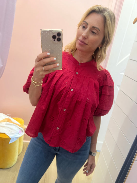 Gia Eyelet Blouse