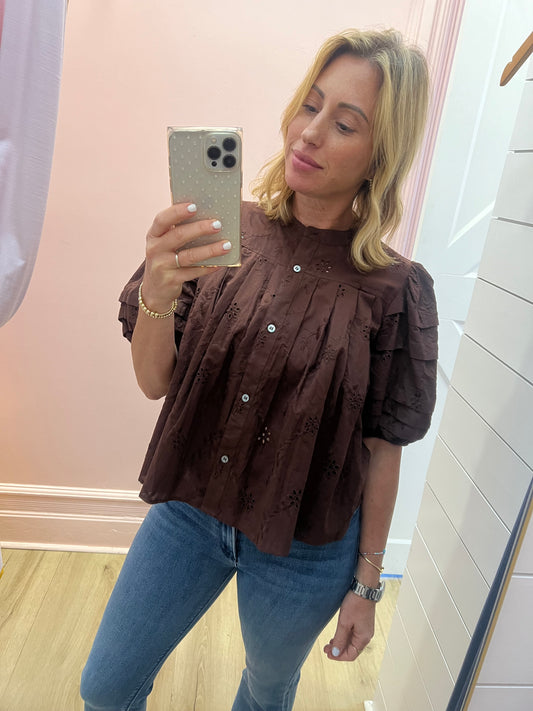 Gia Eyelet Blouse