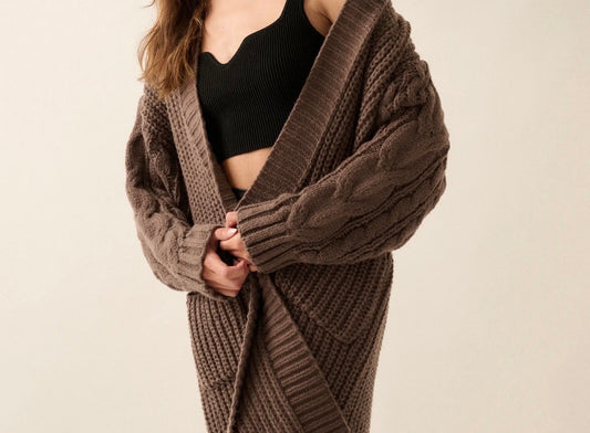 Brigitte Cable Knit Duster