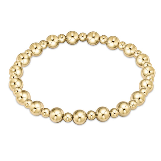 Enewton classic grateful pattern 6mm bead bracelet - Gold