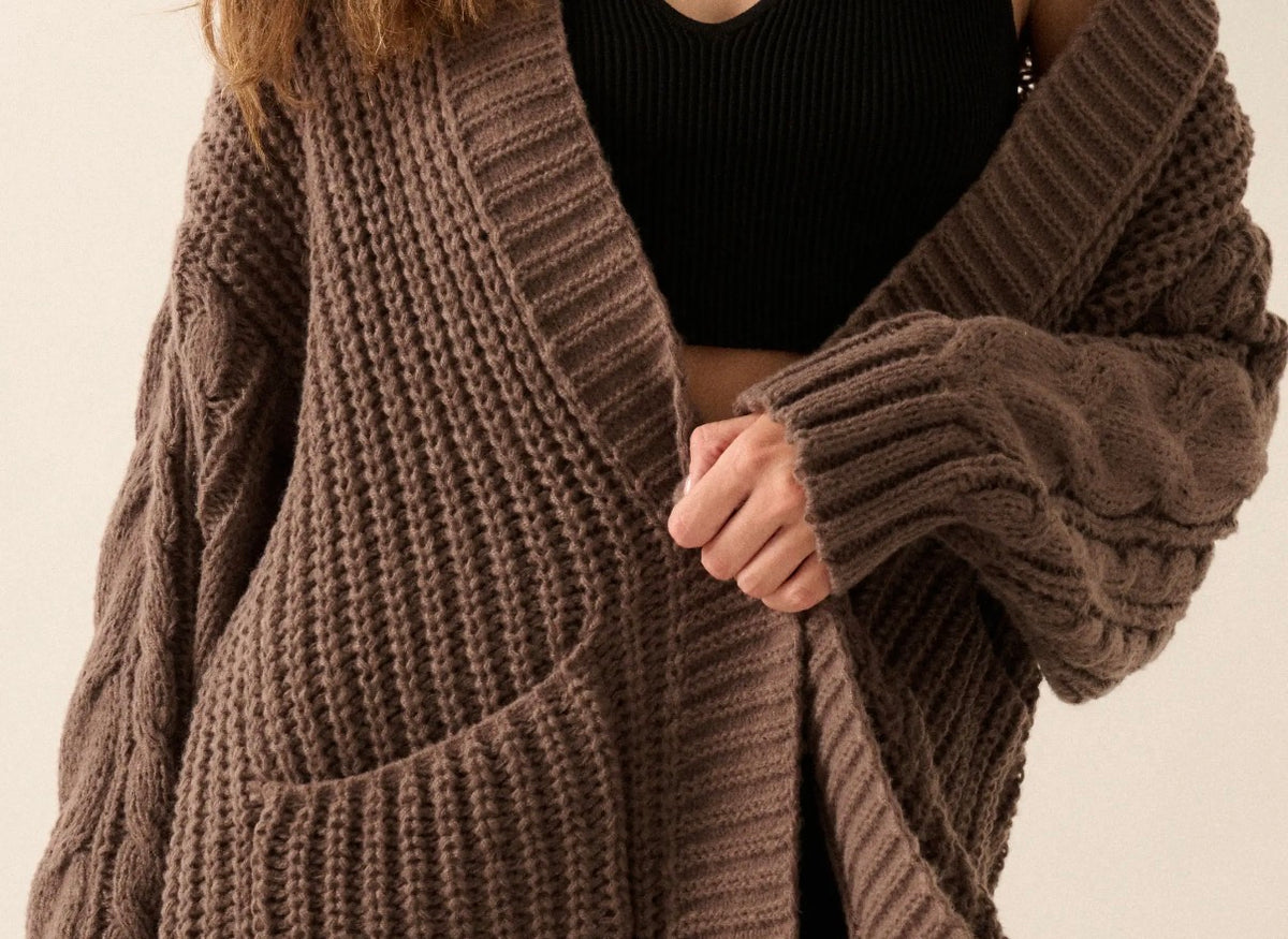 Brigitte Cable Knit Duster
