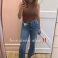 OMW Midrise Slim Wide Leg Denim