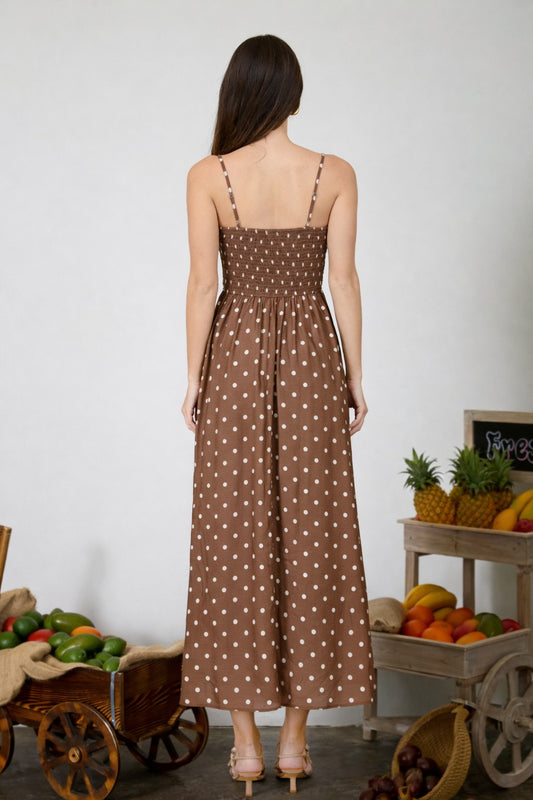 The Vivian Polka Dot Maxi Dress