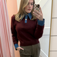 Ivy League Mixed Media Sweater