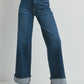 Cuffed Palazzo Denim