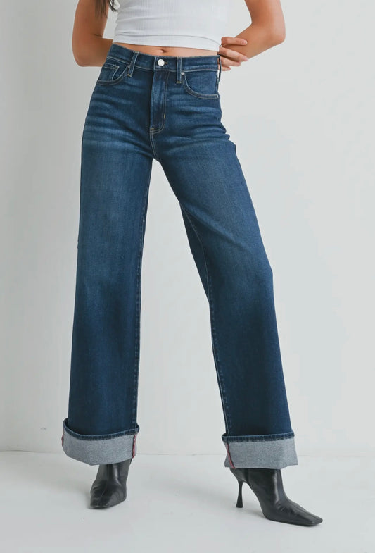 Cuffed Palazzo Denim ONE LEFT