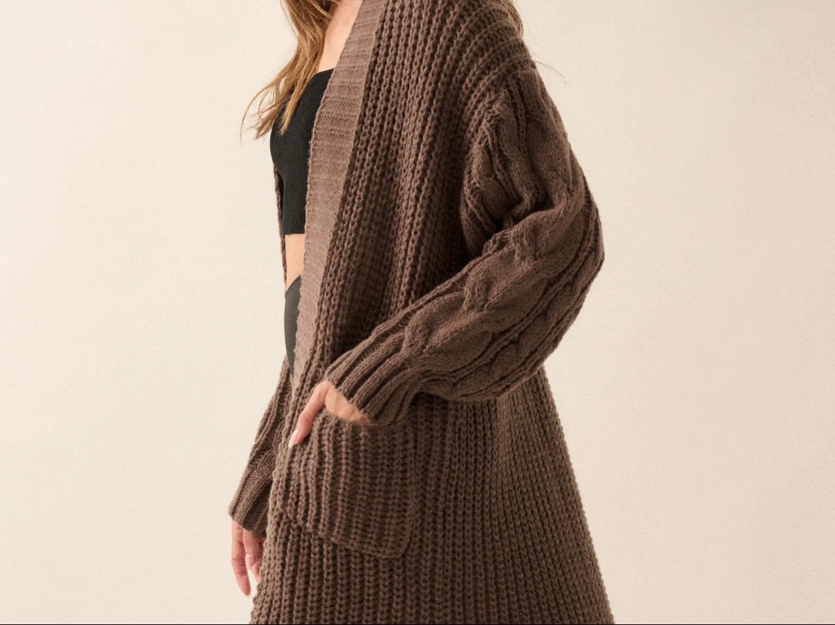 Brigitte Cable Knit Duster