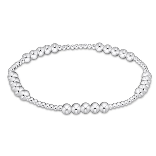 enewton classic blissful pattern 2mm bead bracelet- 4mm sterling