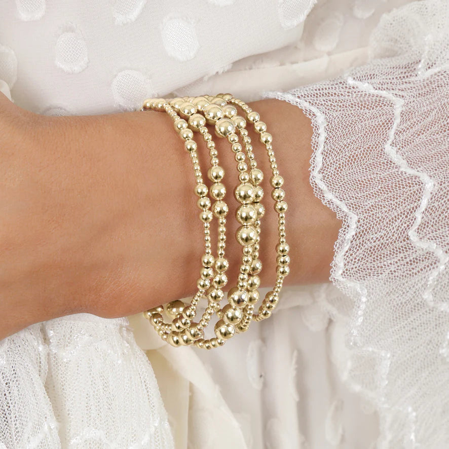 Enewton classic joy pattern 4mm bead bracelet - gold